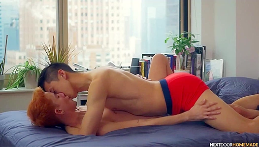 Next Door Heat: Tyler Wu Gives Justin Berry a Steaming Hot Blowjob Surprise – 18+