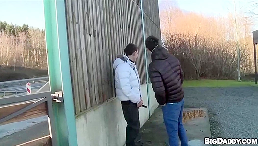 Thick Thighs Spread Wide as He Gets Fucked Hard in Public – Deep Penetration 18+