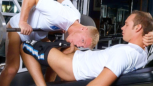 Devin Pushes Gavin To The Limit In A Hot Gym Session Before Flooding His Face –