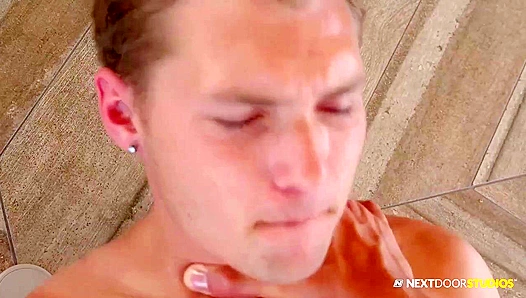 Johnny Hill Takes Huge Load from Stallion Neighbor Elye Black — Hot Patio Poundin 18+