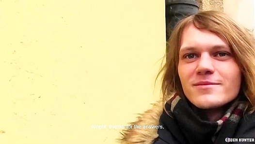 Long-Haired Lusty Twink Gulps Huge Cum Shot – Czech Hunter POV Sex Action