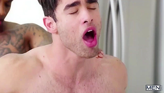 Dominic Rides Lucas Hard in Steamy Kitchen Encounter — Hot Gay Porn Action