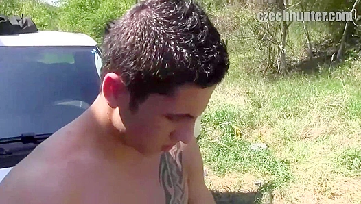 Shy Mechanic Discovers Pleasure in Blowjob, Ends Up Covered in Cum – GayXXX