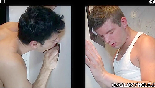 Three Hung Twinks Go Wild at the Glory Hole Booth – Alexander, Garrett Shawn 18+