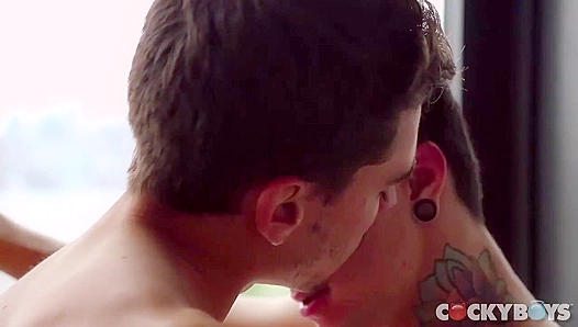 Asher Hawk Takes Every Inch: Swallowing Jake Basss Thick Cock – CockyBoys 18+