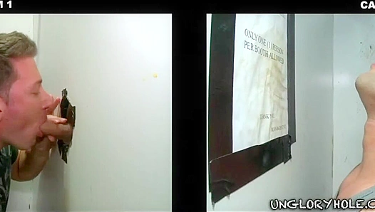 Nick Toretto Brett Daniels Get Filthy at the Glory Hole – Steamy Gay Blowjob Fun 18+