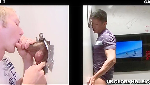 Travis West Tempts Jessie Lee With Hot Glory Hole Blowjob Action – GayPornXXX
