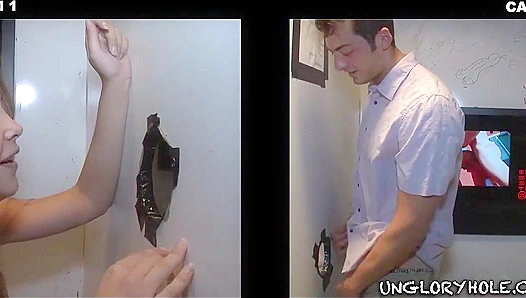 Zac Blake Takes Hayden Chandlers Thick Cock Deep Through the Glory Hole – Wild Blowjob Fun