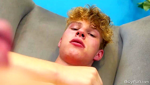 Curly-Haired Cutie Lecio Moans Through Intense Orgasm – Hot Solo Scene – BoyFun