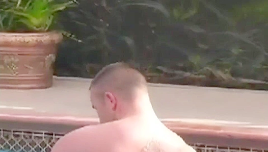 Anthonys Hot Poolside Solo Act Sparks Wild Group Jackoff Session – GayPornWave 18+
