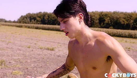 Sweat-Fueled Outdoor Threesome — Angels Elias Daniel Go Wild – 18+
