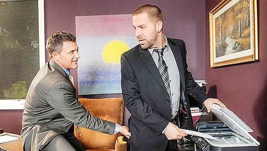 Moody Anal Heat: Preston Steel Brenden Cages Steamy Office Tryst – 18+