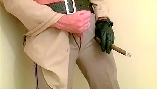 Uniformed Stud Jose Cabrera Masturbates His Thick Hard Cock – Hot Fetish Clip