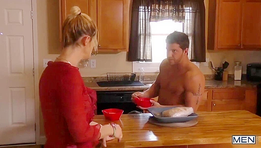 Steamy Kitchen Ride: Brandon Plows Ashtons Tight Hole Hard – 18+