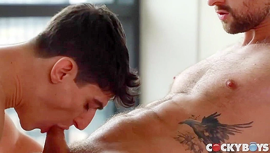 Aiden Ward Drew Dixon Go Head-to-Head in Wild Blowjob Battle – Hot Gay Duo Action