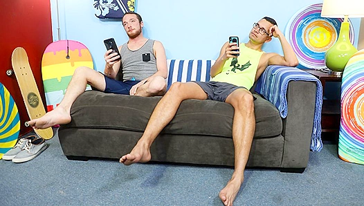 Steamy Couch Encounter: Derek Reed Mike Lobos Fuel Their Horny Escape – 18+