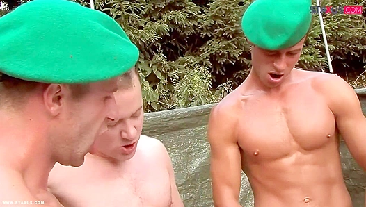 Horny Soldiers Share Hot Blowjobs in Steamy Military Encounter – 18+