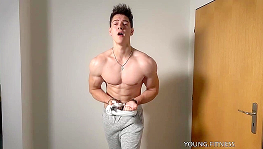 Ripped Hunk Flexes Hard Then Takes Massive Cock Down His Throat – EastBoyHeat 18+