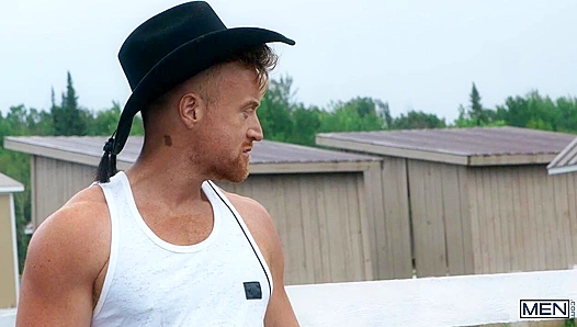 Rough Ride Beneath the Sun: Cowboys Grapple in Wild Outdoor Passion – 18+