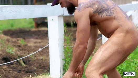 Rough Ride Beneath the Sun: Cowboys Grapple in Wild Outdoor Passion – 18+