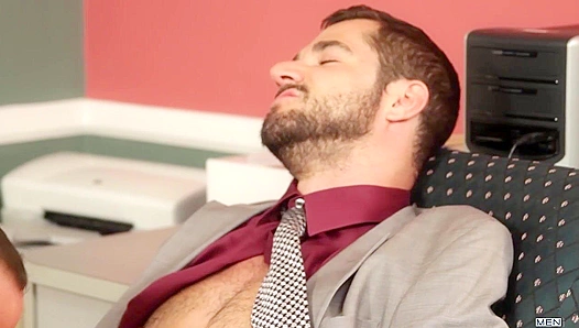 Steve Vex Claims Dean Monroe with Fiery Intensity in TheGayOffice – 18+