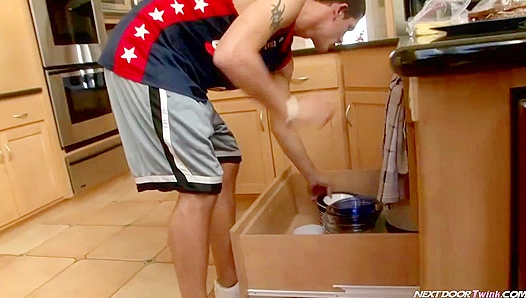 Steamy Encounter in the Kitchen: Hot Neighbors Get Wild with Jay Kohl Rhett Brenner – 18+
