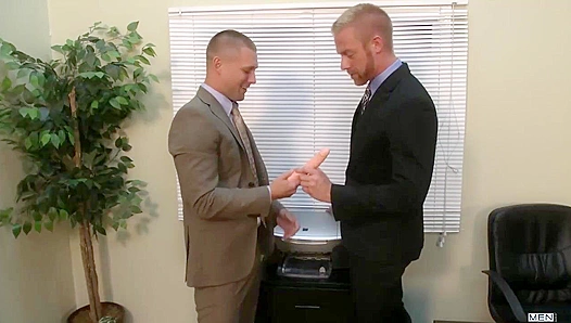 Bobby Clark Christopher Daniels Heat Up the Office in Steamy Boardroom Hookup – 18+