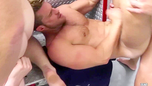 Hot Firemen Collide: Rocco Reed Colby Jansens Steamy BJ Duel – GayPornHeat