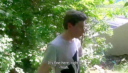 Blonde Twink Ripped Outdoors for Hot Bareback Action – 18+