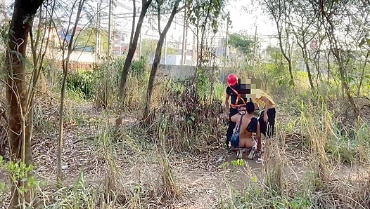 Rough Wild: Security Guard Taken Hard in Hot Forest gangbang – GayPornNature 18+