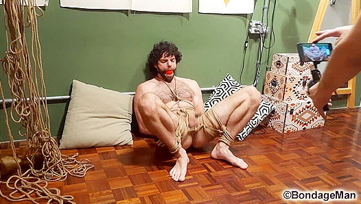 Bound Breathless: Hot Brazilian Stud Henry Trapped by Horny Admirer – Steamy Gay Drama