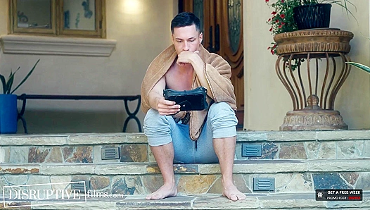 Stepdad Surprises Horny Teen Tristan Hunter Masturbating – Rock-Hard Dick throbs