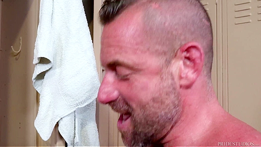 Young Stud Gags Hard Swallowing Huge Load Post-Locker-Room fuck – ExtraBigDicks
