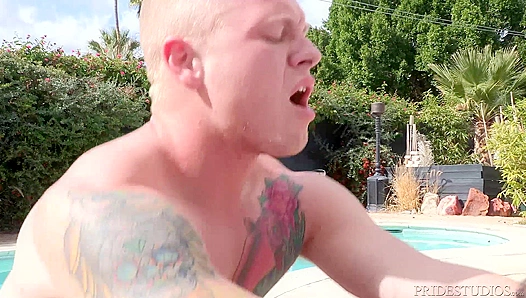 Jack Caught by Hot Muscle StepDad DylanLucas — Steamy Poolside Masturbation Run-in – 18+