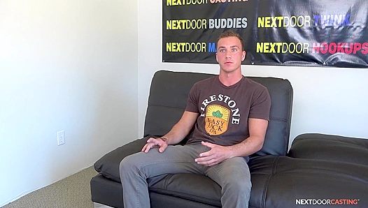 Hunk Bares All in Steamy Neighbor Audition — Jerking Off Live – 18+