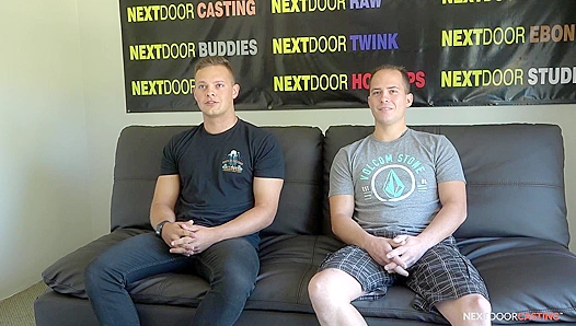 Justin Westons Steamy Gay Debut: Sucking Off a Horny Stranger – NextDoorCasting