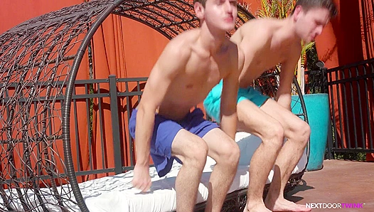 Scott Finn Claims Control in Wild Bareback Foursome With Needy Twinks – 18+