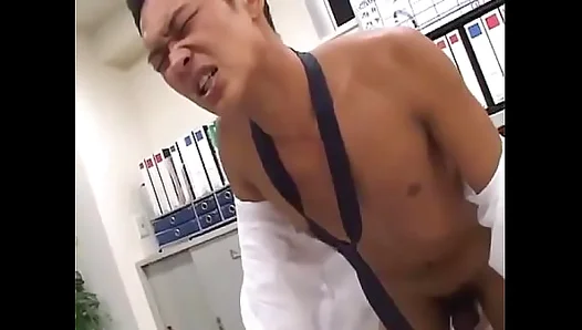 Asian Office Stud Takes Burning Blowjob Ride from Hung Coworker – 18+
