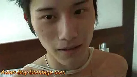 Bound Asian Twink 18+ Melted by Hardcore BDSM Blowjob Domination