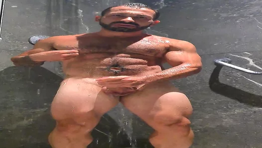 Massive Bear Lathers His Huge Ass in Steamy Shower — Hot Solo Workout – GayPulse 18+