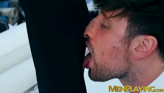 Franky Fox Takes Hard Ass Payoff from Handsome Suit Designer – Steamy Office Scene 18+