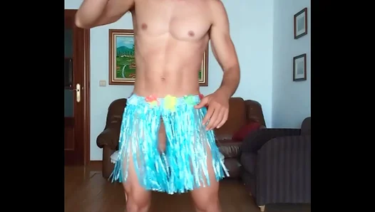 Shirtless Island Fantasy: Hot Hunk Jumps Rope Then Beats His Meat – AmateurGayFun 18+
