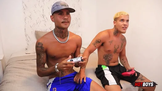 Game Over? Not Yet—Blowjob Heat Ignites With Tattooed Stud – Hot Gay Scenes