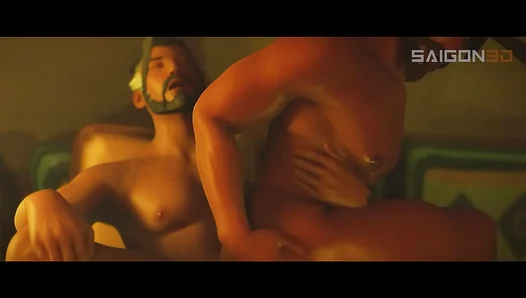 Cassidys Burning Desire: Intense 3D Yaoi Passion in Overwatch 2 – 18+