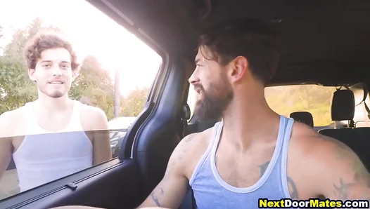 Hitchhiker Gets Dominated by Tattooed Stallion – Wild Bareback Ride Begins
