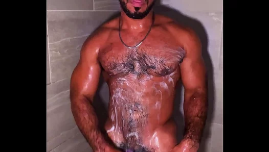 Muscular Latino Jerks Off Under the Steaming Spray With Huge UnCut Meat – TinyGays 18+