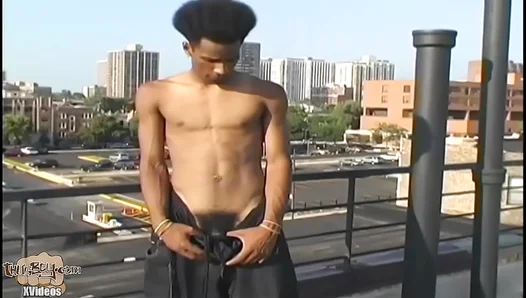 Fiery Thugboys Solo Gym Session Blows Up into Massive Creampie Release – 18+