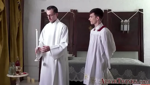 Altar Boys First Time: Young Submissive Takes Priests Thick Cock – 18+