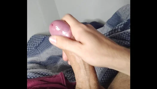 Hard Fast: Soaked Cock Gets Wild Solo Hand Action – Big Dick Gay Fun – 18+