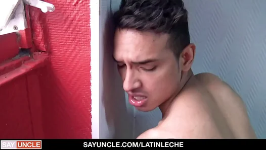 Young Latino 18+ Thirsts for Hot Shower Blowjob by Mature Stud – Naughty Payo Fun